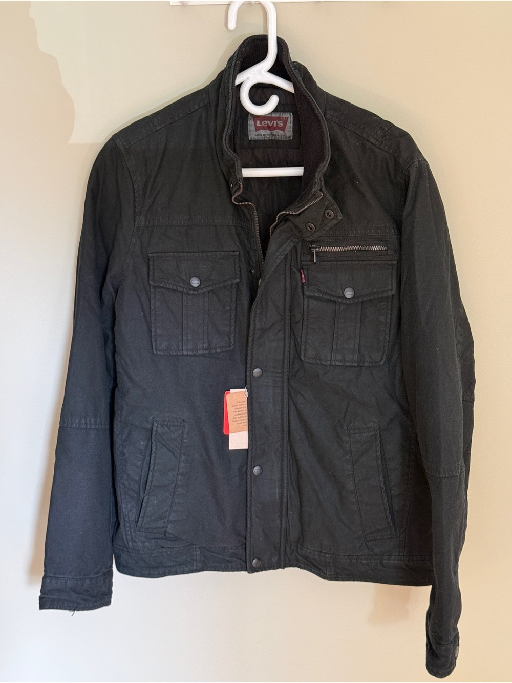 Levi's Black Military Field Jacket with Front Pockets